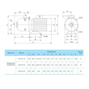 Многоступенчатый насос CNP CHL 20-30 LSWSR Многоступенчатый насос CNP CHL 20-30 LSWSR