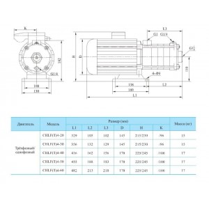 Многоступенчатый насос CNP CHLF 4-60 LDWSR Многоступенчатый насос CNP CHLF 4-60 LDWSR